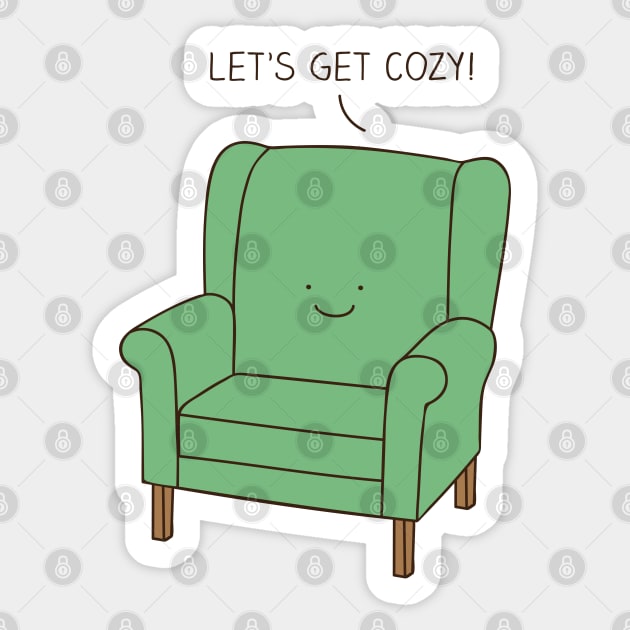 Cozy chair Sticker by milkyprint